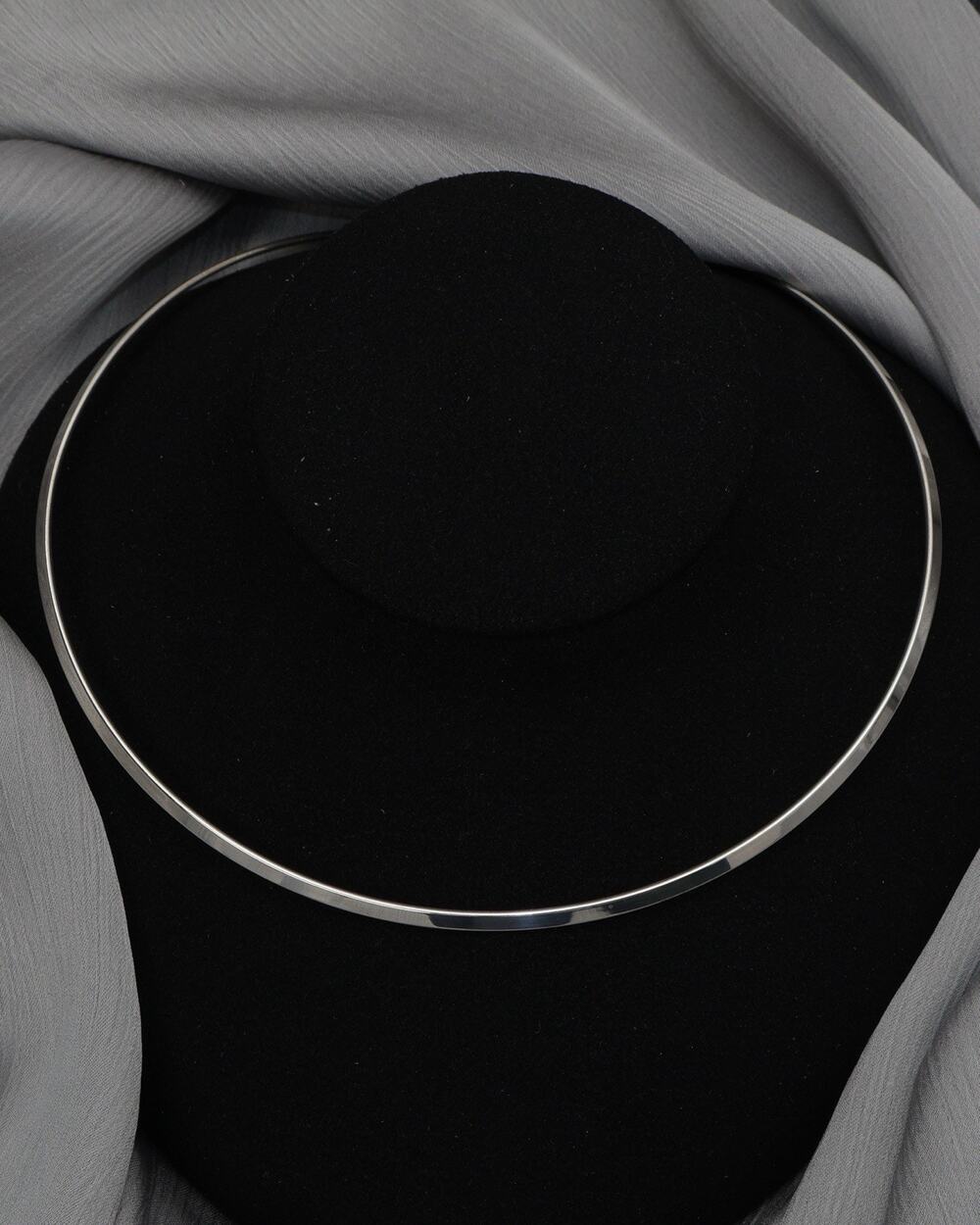 Retired James Avery Sterling Collet Neck Collar Necklace 14.8G / 15in